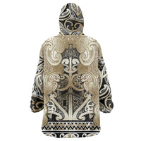 Aotearoa Iwi Waikato Tainui Wearable Blanket Hoodie Maori Wharenui House Tribal Pattern