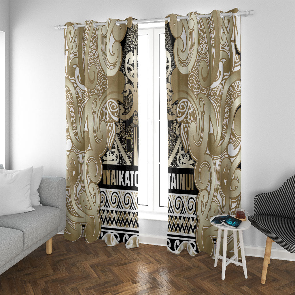 Aotearoa Iwi Waikato Tainui Window Curtain Maori Wharenui House Tribal Pattern