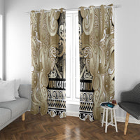 Aotearoa Iwi Waikato Tainui Window Curtain Maori Wharenui House Tribal Pattern