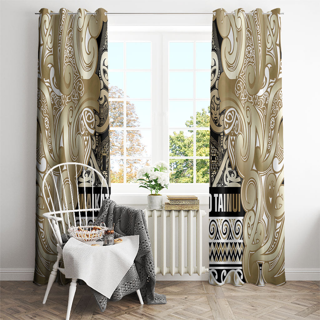 Aotearoa Iwi Waikato Tainui Window Curtain Maori Wharenui House Tribal Pattern