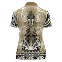 Aotearoa Iwi Waikato Tainui Women Polo Shirt Maori Wharenui House Tribal Pattern