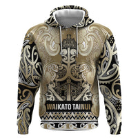 Aotearoa Iwi Waikato Tainui Zip Hoodie Maori Wharenui House Tribal Pattern