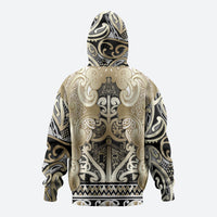 Aotearoa Iwi Waikato Tainui Zip Hoodie Maori Wharenui House Tribal Pattern