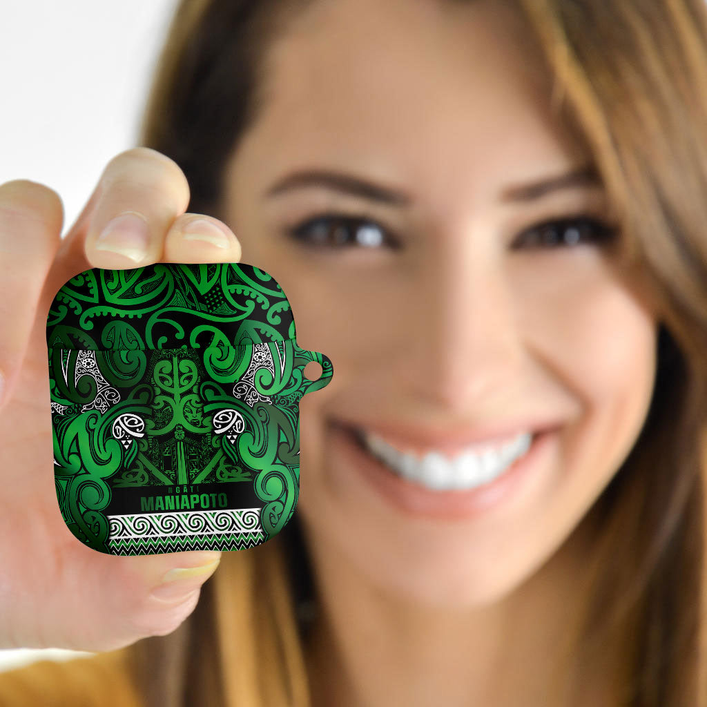 Aotearoa Iwi Ngati Maniapoto AirPods Case Maori Wharenui House Tribal Pattern