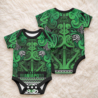 Aotearoa Iwi Ngati Maniapoto Baby Onesie Maori Wharenui House Tribal Pattern