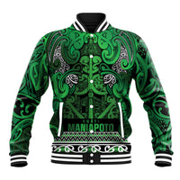 Aotearoa Iwi Ngati Maniapoto Baseball Jacket Maori Wharenui House Tribal Pattern