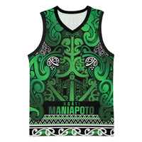 Aotearoa Iwi Ngati Maniapoto Basketball Jersey Maori Wharenui House Tribal Pattern