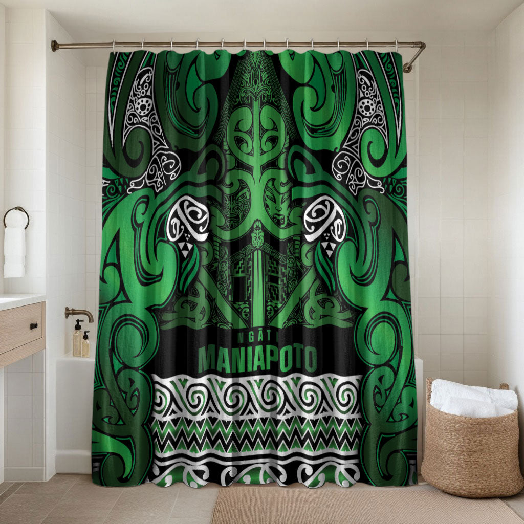 Aotearoa Iwi Ngati Maniapoto Bathroom Set Maori Wharenui House Tribal Pattern