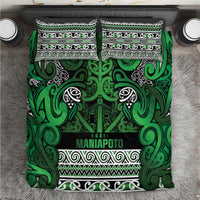 Aotearoa Iwi Ngati Maniapoto Bedding Set Maori Wharenui House Tribal Pattern