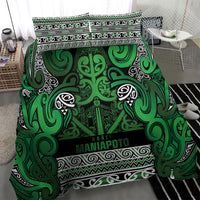 Aotearoa Iwi Ngati Maniapoto Bedding Set Maori Wharenui House Tribal Pattern