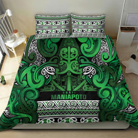 Aotearoa Iwi Ngati Maniapoto Bedding Set Maori Wharenui House Tribal Pattern