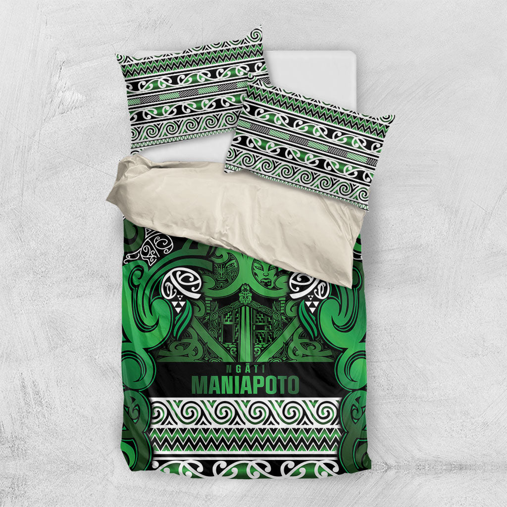 Aotearoa Iwi Ngati Maniapoto Bedding Set Maori Wharenui House Tribal Pattern