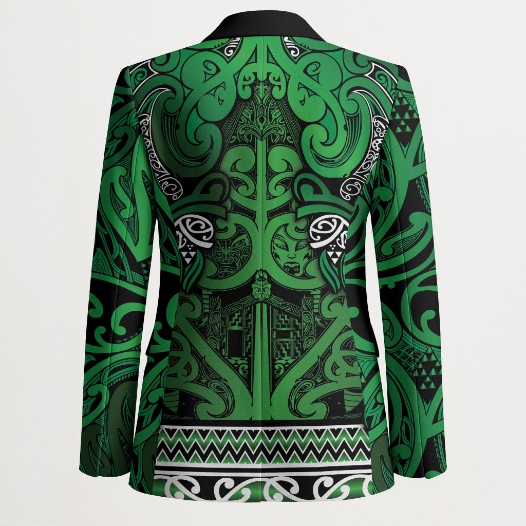 Aotearoa Iwi Ngati Maniapoto Blazer Maori Wharenui House Tribal Pattern