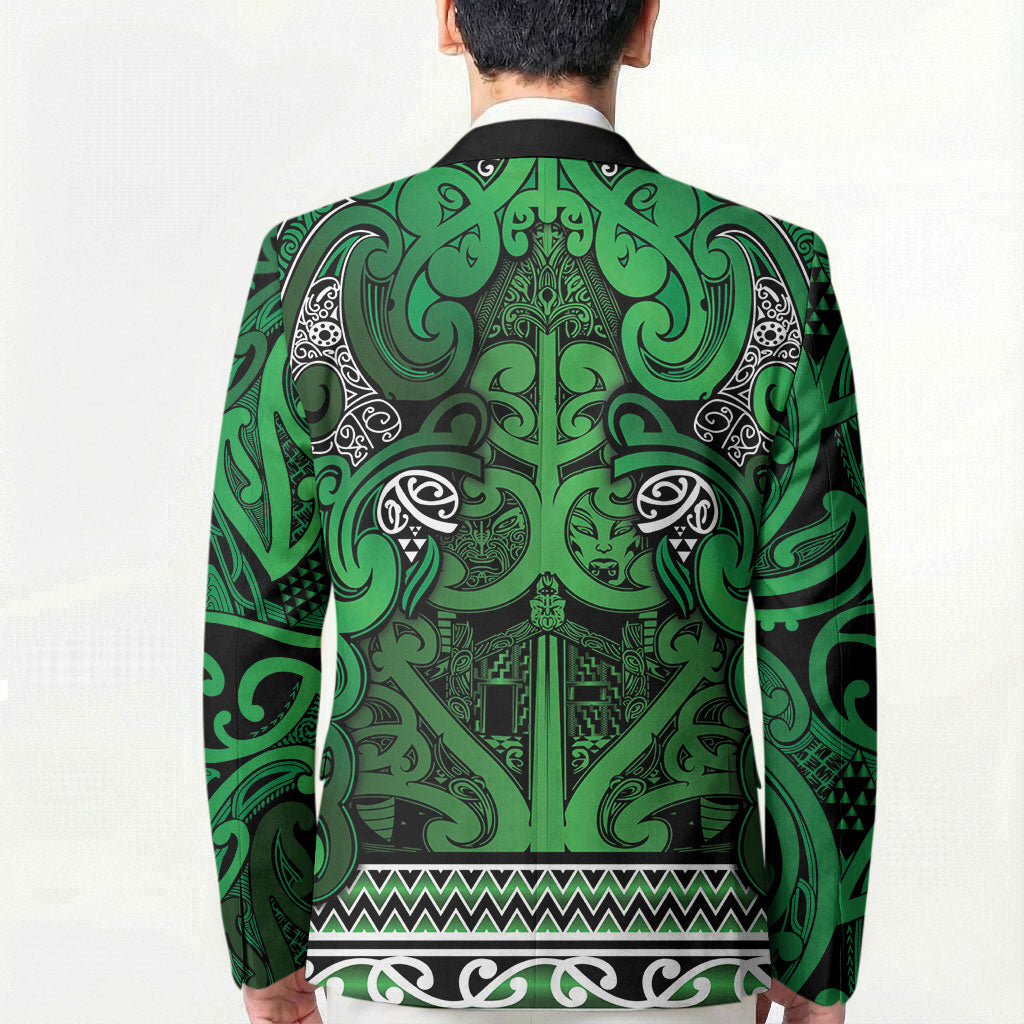 Aotearoa Iwi Ngati Maniapoto Blazer Maori Wharenui House Tribal Pattern