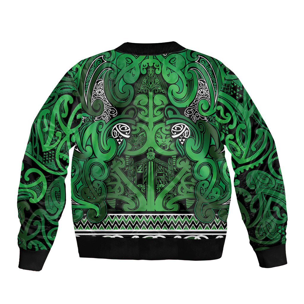 Aotearoa Iwi Ngati Maniapoto Bomber Jacket Maori Wharenui House Tribal Pattern
