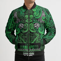 Aotearoa Iwi Ngati Maniapoto Bomber Puffer Jacket Maori Wharenui House Tribal Pattern