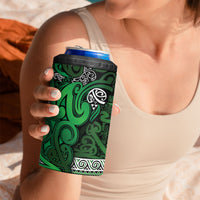 Aotearoa Iwi Ngati Maniapoto 4 in 1 Can Cooler Tumbler Maori Wharenui House Tribal Pattern