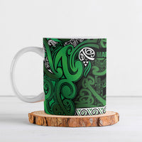 Aotearoa Iwi Ngati Maniapoto Ceramic Mug Maori Wharenui House Tribal Pattern
