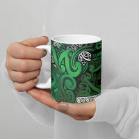 Aotearoa Iwi Ngati Maniapoto Ceramic Mug Maori Wharenui House Tribal Pattern