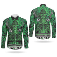 Aotearoa Iwi Ngati Maniapoto Couples Matching Summer Maxi Dress and Long Sleeve Button Shirt Maori Wharenui House Tribal Pattern