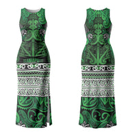 Aotearoa Iwi Ngati Maniapoto Couples Matching Tank Maxi Dress and Hawaiian Shirt Maori Wharenui House Tribal Pattern