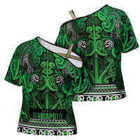 Aotearoa Iwi Ngati Maniapoto Cross Shoulder Shirt Maori Wharenui House Tribal Pattern