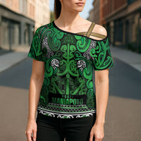 Aotearoa Iwi Ngati Maniapoto Cross Shoulder Shirt Maori Wharenui House Tribal Pattern