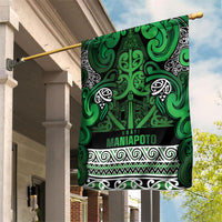Aotearoa Iwi Ngati Maniapoto Garden Flag Maori Wharenui House Tribal Pattern