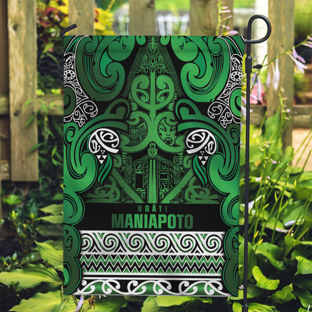 Aotearoa Iwi Ngati Maniapoto Garden Flag Maori Wharenui House Tribal Pattern