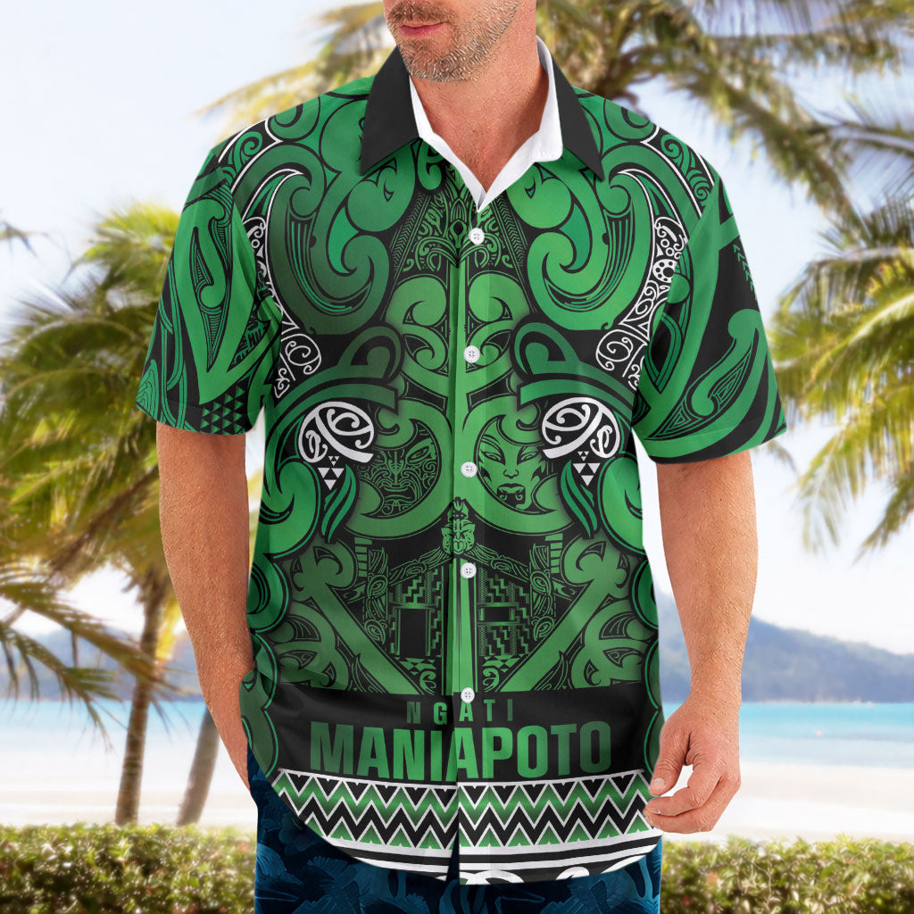 Aotearoa Iwi Ngati Maniapoto Hawaiian Shirt Maori Wharenui House Tribal Pattern