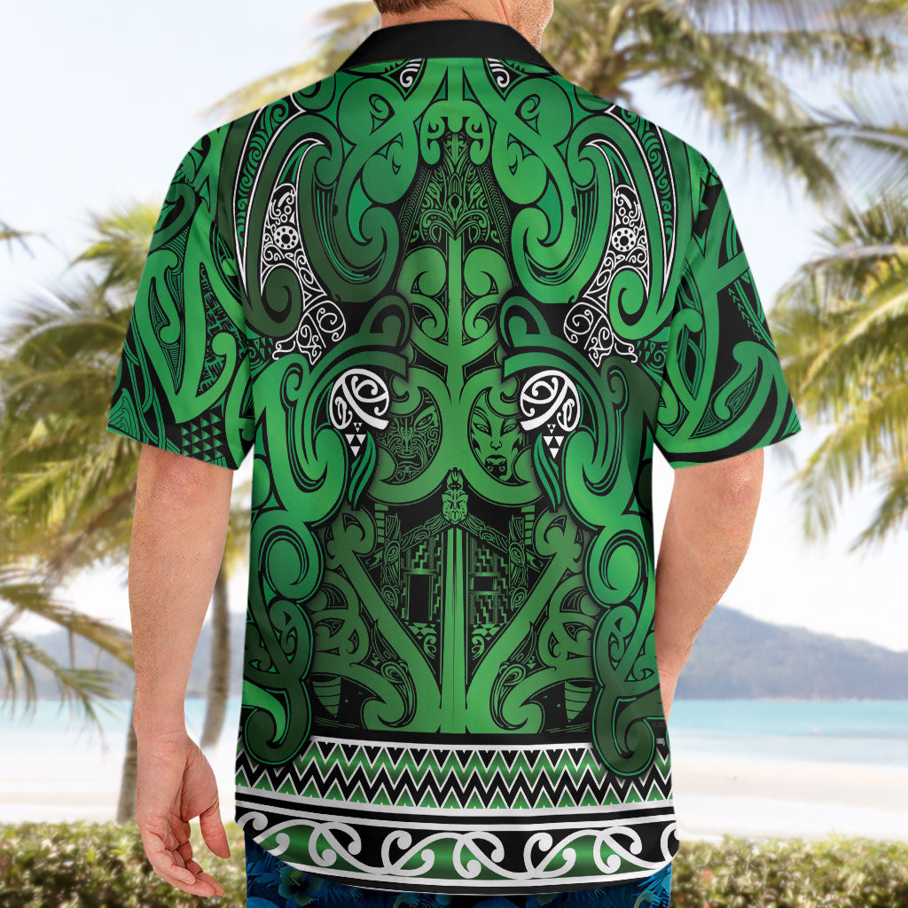 Aotearoa Iwi Ngati Maniapoto Hawaiian Shirt Maori Wharenui House Tribal Pattern