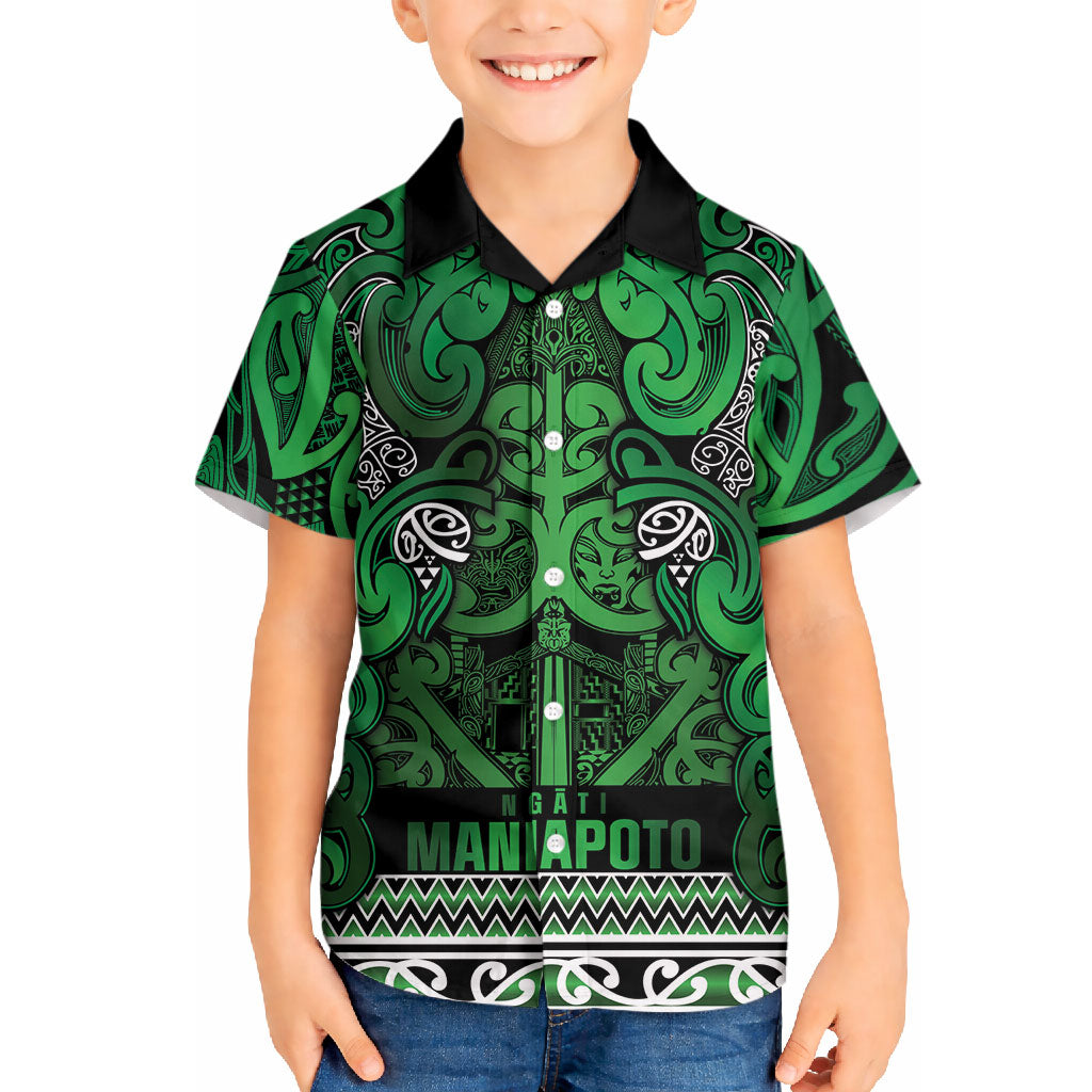 Aotearoa Iwi Ngati Maniapoto Hawaiian Shirt Maori Wharenui House Tribal Pattern