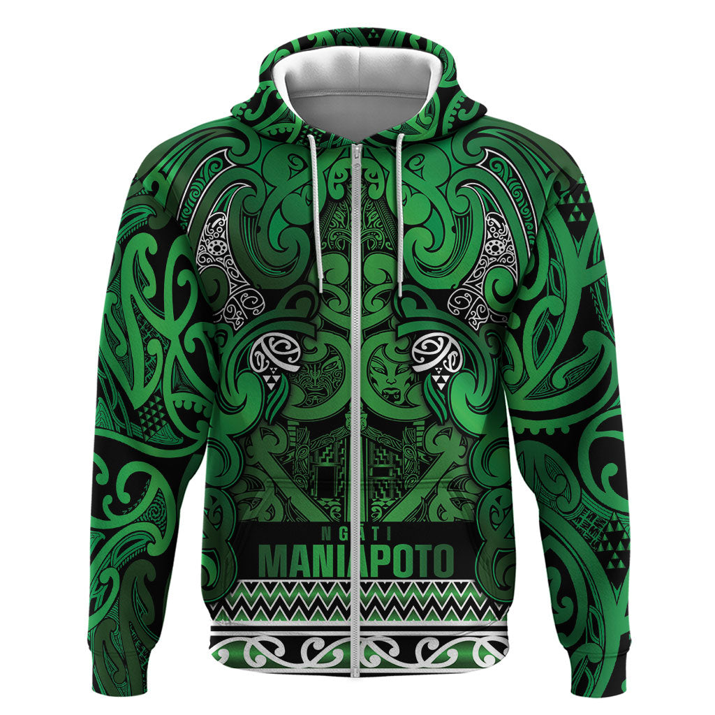 Aotearoa Iwi Ngati Maniapoto Hoodie Maori Wharenui House Tribal Pattern