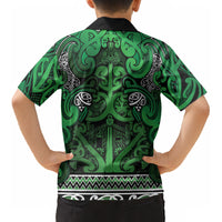 Aotearoa Iwi Ngati Maniapoto Kid Hawaiian Shirt Maori Wharenui House Tribal Pattern