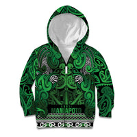 Aotearoa Iwi Ngati Maniapoto Kid Hoodie Maori Wharenui House Tribal Pattern