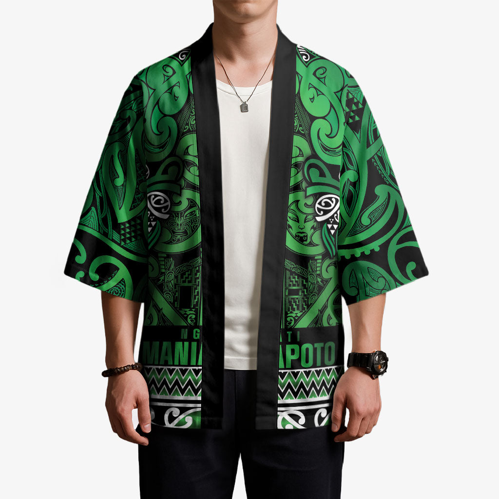 Aotearoa Iwi Ngati Maniapoto Kimono Maori Wharenui House Tribal Pattern