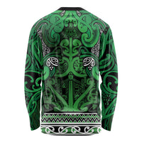 Aotearoa Iwi Ngati Maniapoto Long Sleeve Shirt Maori Wharenui House Tribal Pattern