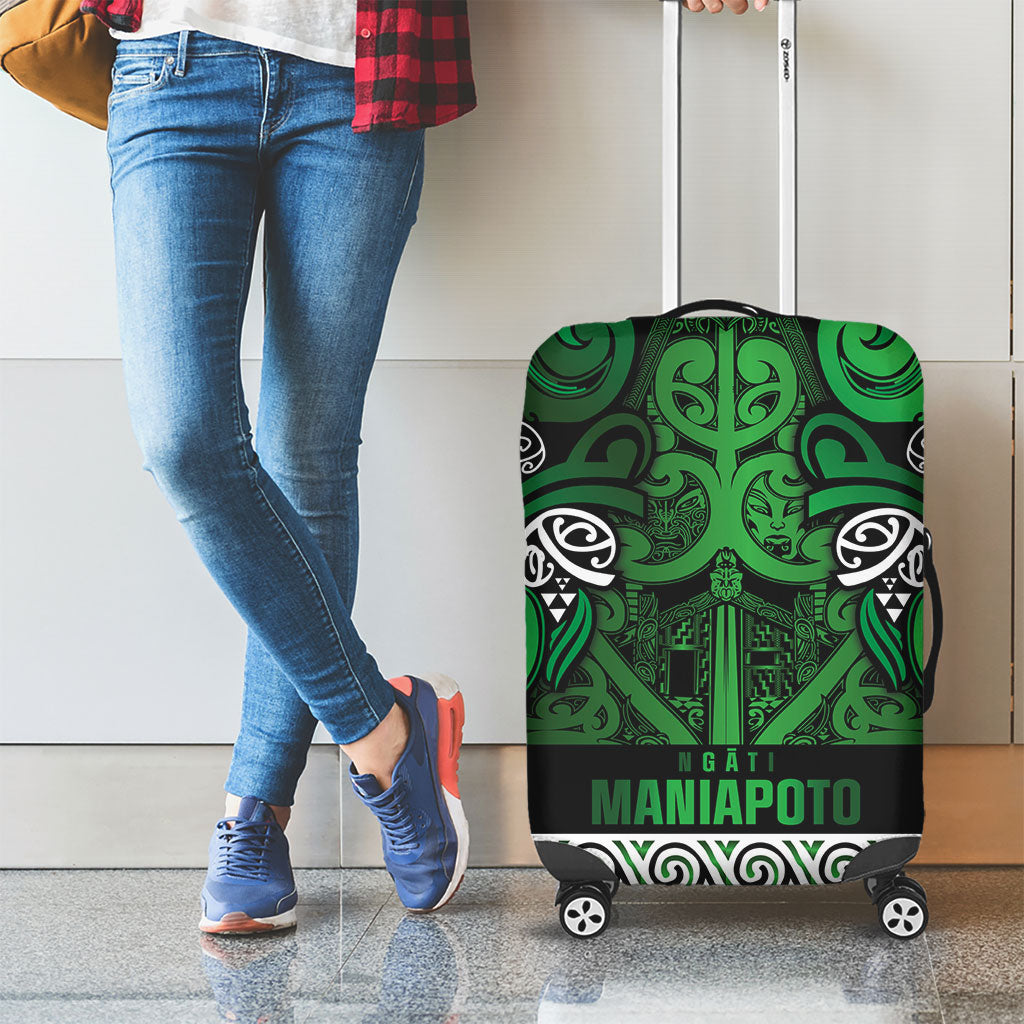 Aotearoa Iwi Ngati Maniapoto Luggage Cover Maori Wharenui House Tribal Pattern