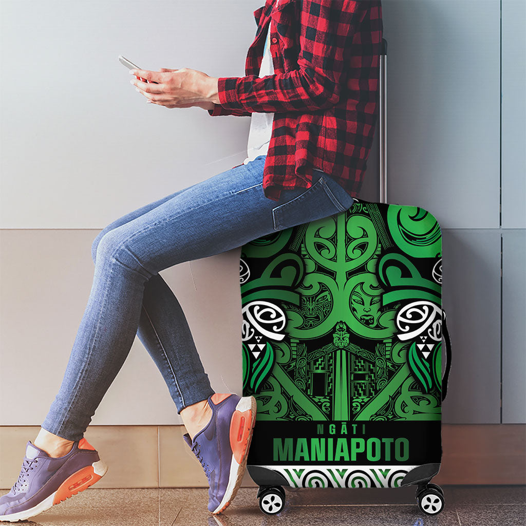 Aotearoa Iwi Ngati Maniapoto Luggage Cover Maori Wharenui House Tribal Pattern