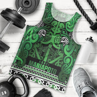 Aotearoa Iwi Ngati Maniapoto Men Tank Top Maori Wharenui House Tribal Pattern