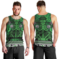 Aotearoa Iwi Ngati Maniapoto Men Tank Top Maori Wharenui House Tribal Pattern