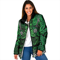 Aotearoa Iwi Ngati Maniapoto Padded Jacket Maori Wharenui House Tribal Pattern