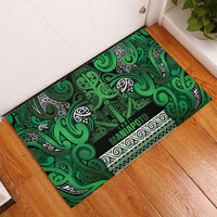 Aotearoa Iwi Ngati Maniapoto Rubber Doormat Maori Wharenui House Tribal Pattern