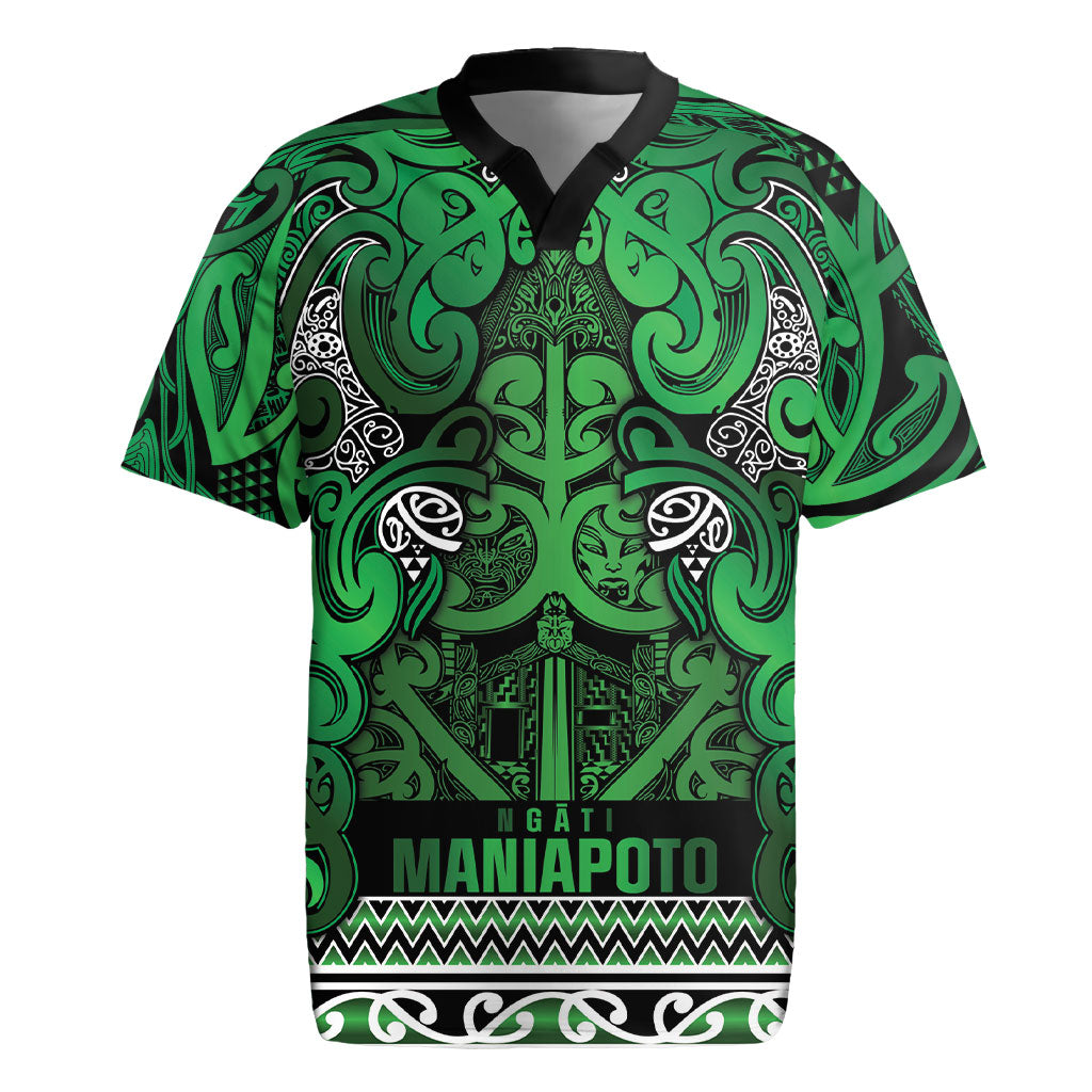 Aotearoa Iwi Ngati Maniapoto Rugby Jersey Maori Wharenui House Tribal Pattern