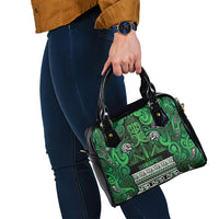 Aotearoa Iwi Ngati Maniapoto Shoulder Handbag Maori Wharenui House Tribal Pattern