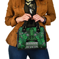 Aotearoa Iwi Ngati Maniapoto Shoulder Handbag Maori Wharenui House Tribal Pattern