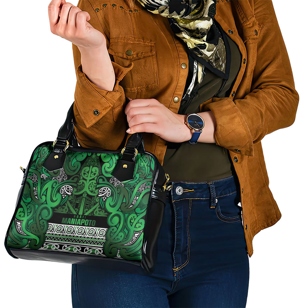 Aotearoa Iwi Ngati Maniapoto Shoulder Handbag Maori Wharenui House Tribal Pattern