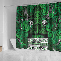 Aotearoa Iwi Ngati Maniapoto Shower Curtain Maori Wharenui House Tribal Pattern
