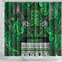 Aotearoa Iwi Ngati Maniapoto Shower Curtain Maori Wharenui House Tribal Pattern
