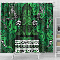 Aotearoa Iwi Ngati Maniapoto Shower Curtain Maori Wharenui House Tribal Pattern